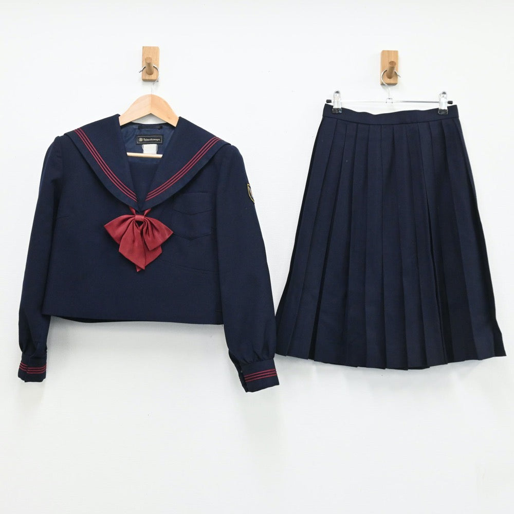 【中古】神奈川県 横浜隼人高等学校 女子制服 4点（セーラー服・スカート）sf004457