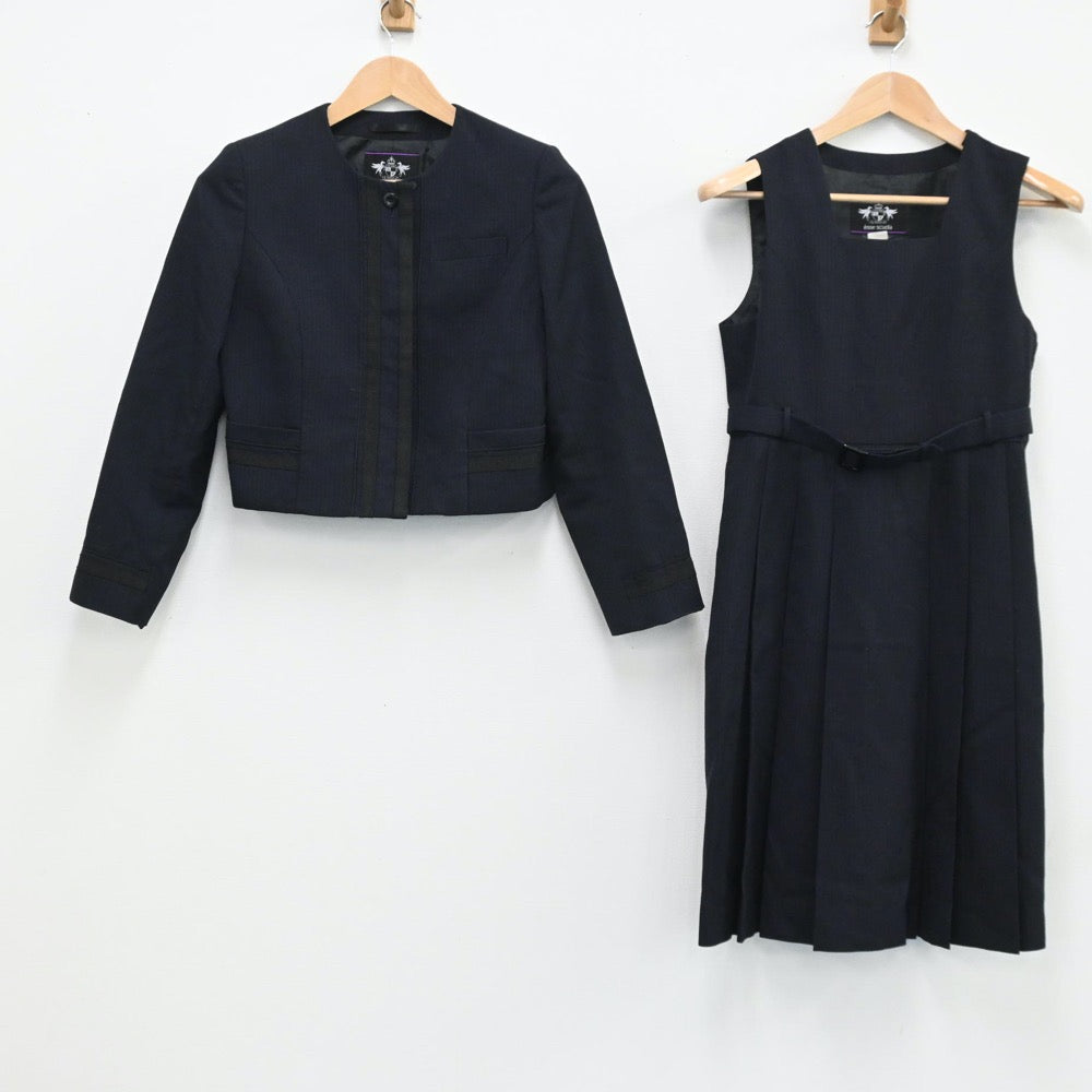 【中古】栃木県 佐野東高等学校 女子制服 3点（ブレザー・ジャンパースカート）sf004460