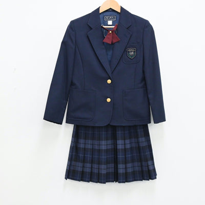 【中古】千葉県 ちはら台南中学校 女子制服 7点（ブレザー・ベスト・スカート）sf004462