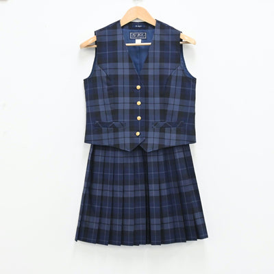 【中古】千葉県 ちはら台南中学校 女子制服 7点（ブレザー・ベスト・スカート）sf004462