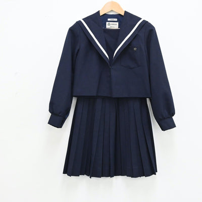 【中古】愛知県 刈谷高等学校 女子制服 3点（セーラー服・スカート）sf004464