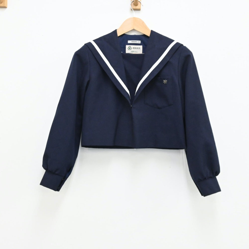 【中古】愛知県 刈谷高等学校 女子制服 3点（セーラー服・スカート）sf004464