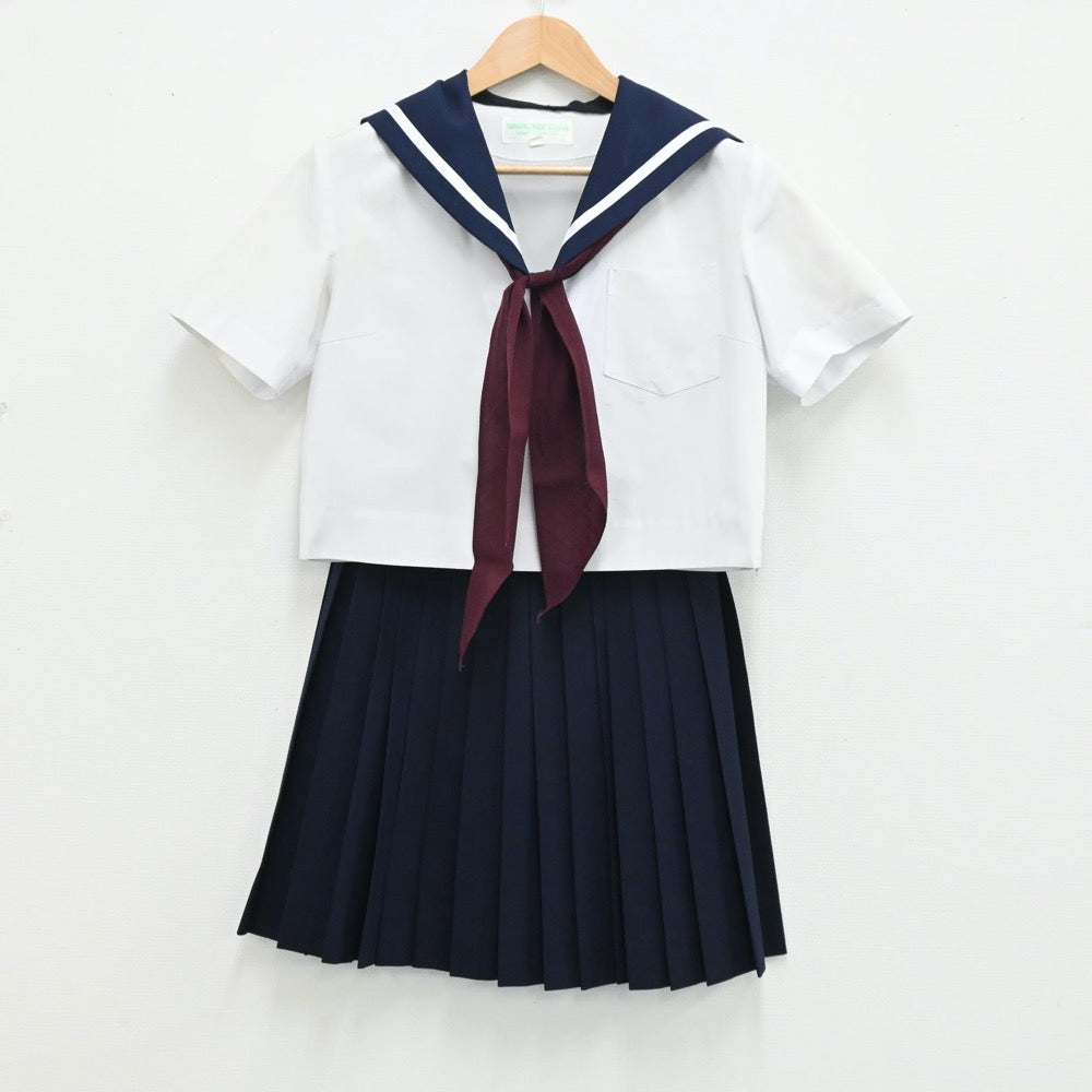 【中古】愛知県 刈谷高等学校 女子制服 3点（セーラー服・スカート）sf004465