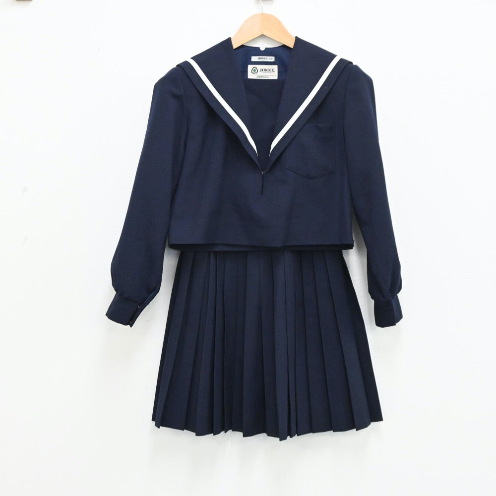 【中古】愛知県 刈谷高等学校 女子制服 2点（セーラー服・スカート）sf004466