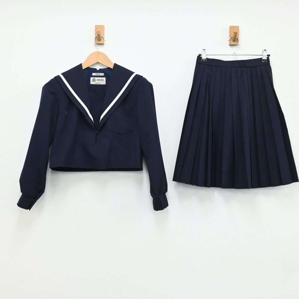 【中古】愛知県 刈谷高等学校 女子制服 2点（セーラー服・スカート）sf004466