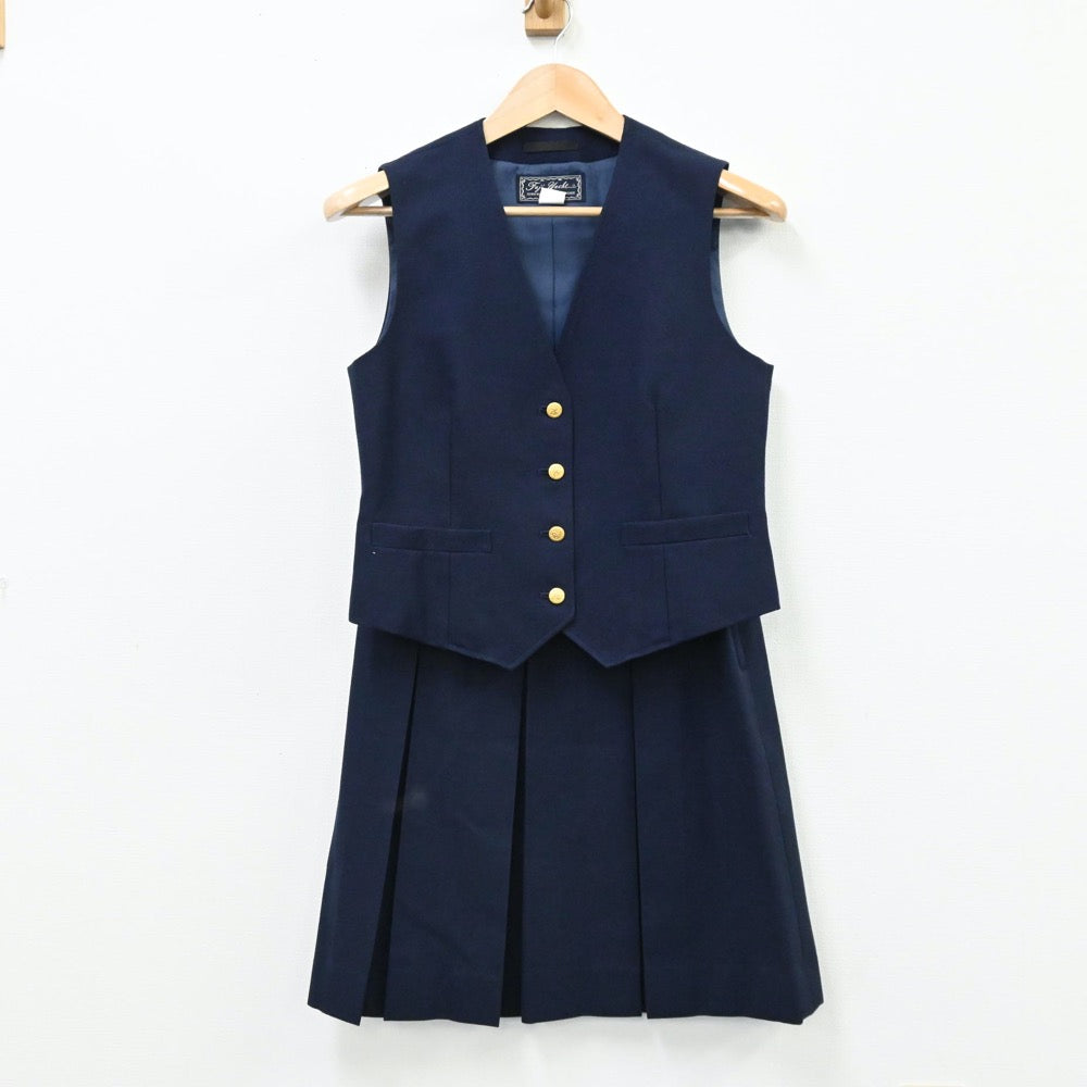 【中古】岡山県 岡山県立倉敷商業高校 女子制服 4点（ブレザー・ベスト・スカート）sf004503