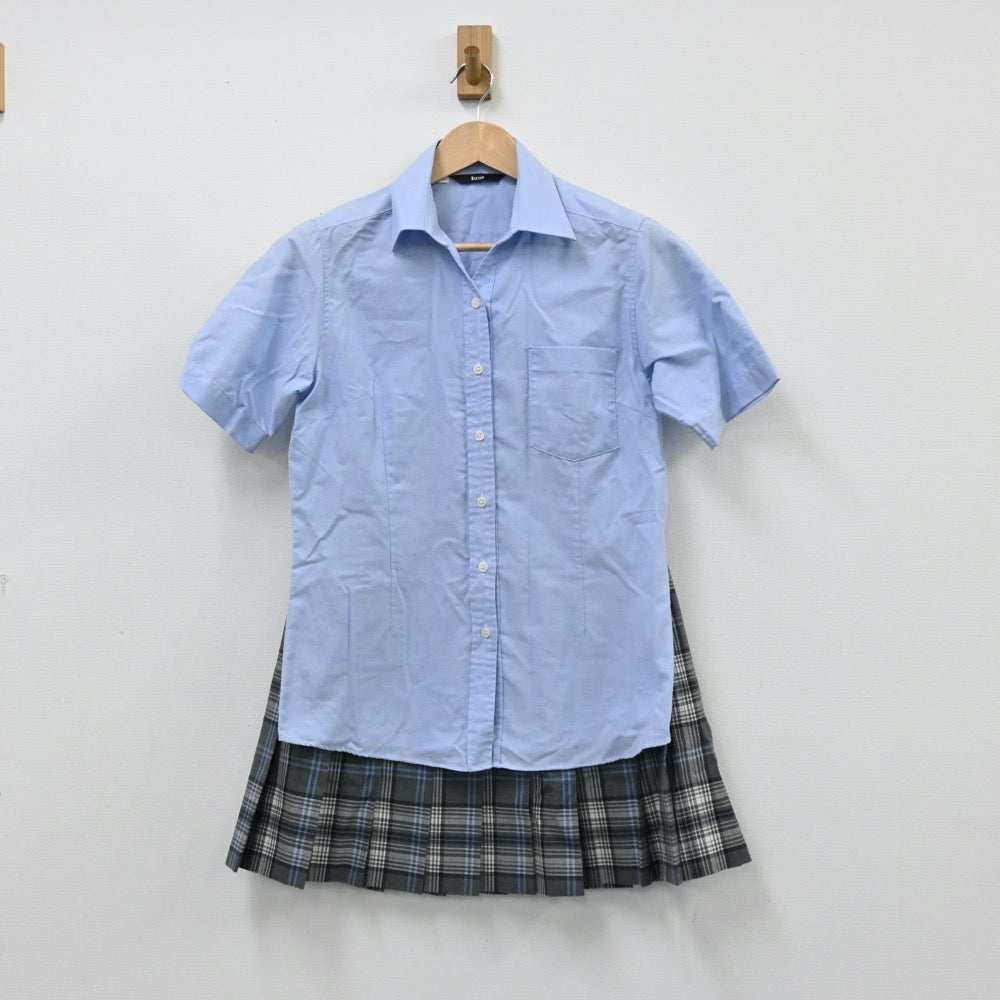 【中古】東京都 大成高校 女子制服 4点（シャツ・ニットベスト・スカート）sf004511