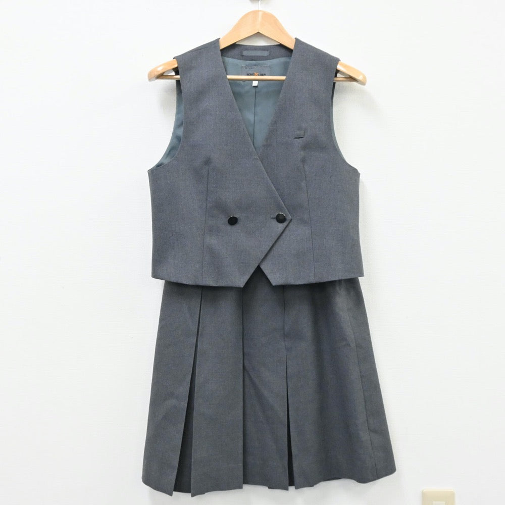 【中古】埼玉県 埼玉県所沢市立北野中学校 女子制服 5点（ブレザー・ベスト・スカート）sf004513