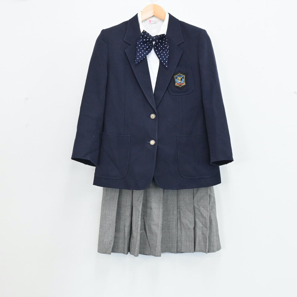 【中古】宮崎県 富島高等学校 女子制服 5点（ブレザー・シャツ・ベスト・スカート）sf004583