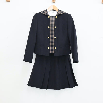 【中古】岡山県 明誠学院高等学校 女子制服 5点（ブレザー・シャツ・スカート）sf004610