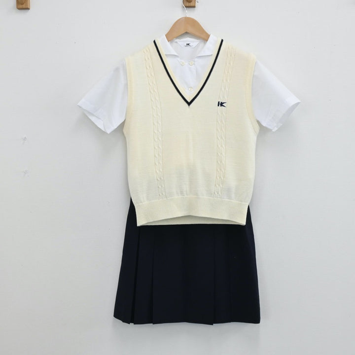 中古制服】岡山県 明誠学院高等学校 女子制服 6点（シャツ・ニットベスト・スカート）sf004611【リサイクル学生服】 | 中古制服通販パレイド