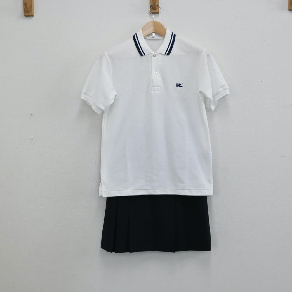 【中古】岡山県 明誠学院高等学校 女子制服 6点（シャツ・ニットベスト・スカート）sf004611