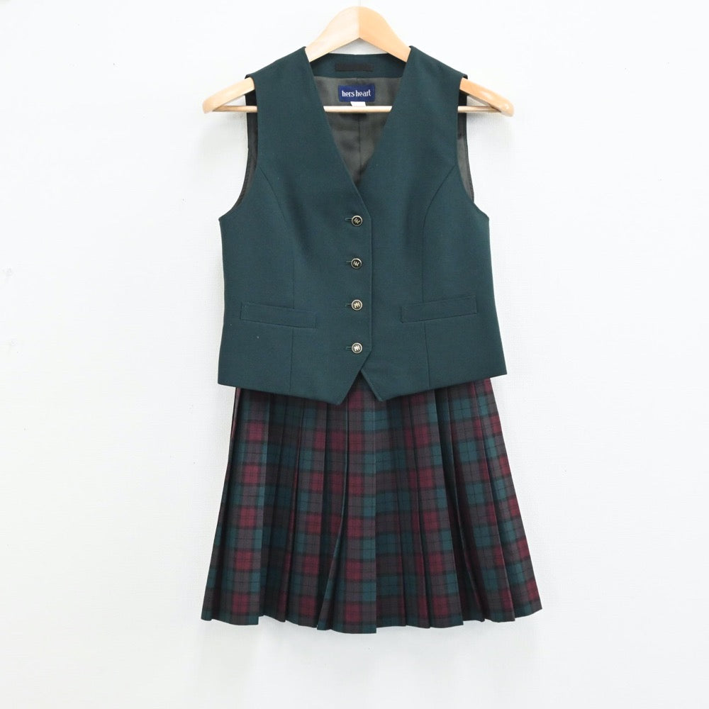 【中古】茨城県 江戸川学園取手高等学校 女子制服 6点（ブレザー・ベスト・ニット・スカート）sf004626