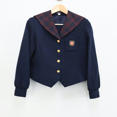 【中古】岡山県 就実中学校 女子制服 2点（セーラー服・スカート）sf004630