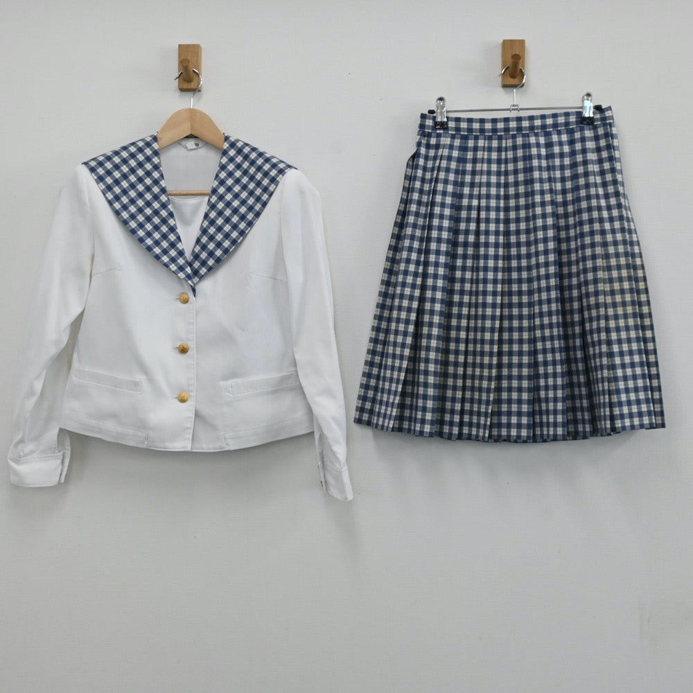 中古制服】岡山県 就実中学校 女子制服 3点（セーラー服・スカート）sf004633【リサイクル学生服】 | 中古制服通販パレイド