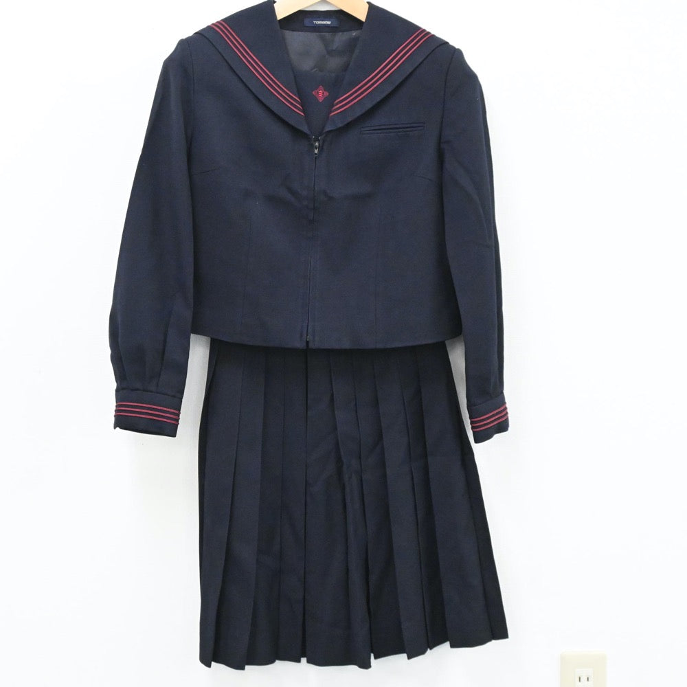 I327/Y(中古)山形県 飯豊中学校 女子制服8点 /175/A170/W69/W72
