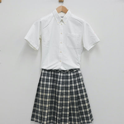 【中古】東京都 日本大学豊山女子高等学校 女子制服 3点（シャツ・ニットベスト・スカート）sf004652