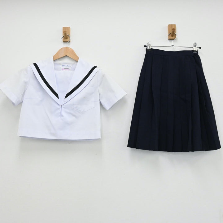 【中古】愛知県 愛知県立名古屋西高校 女子制服 2点（セーラー服・スカート）sf004666