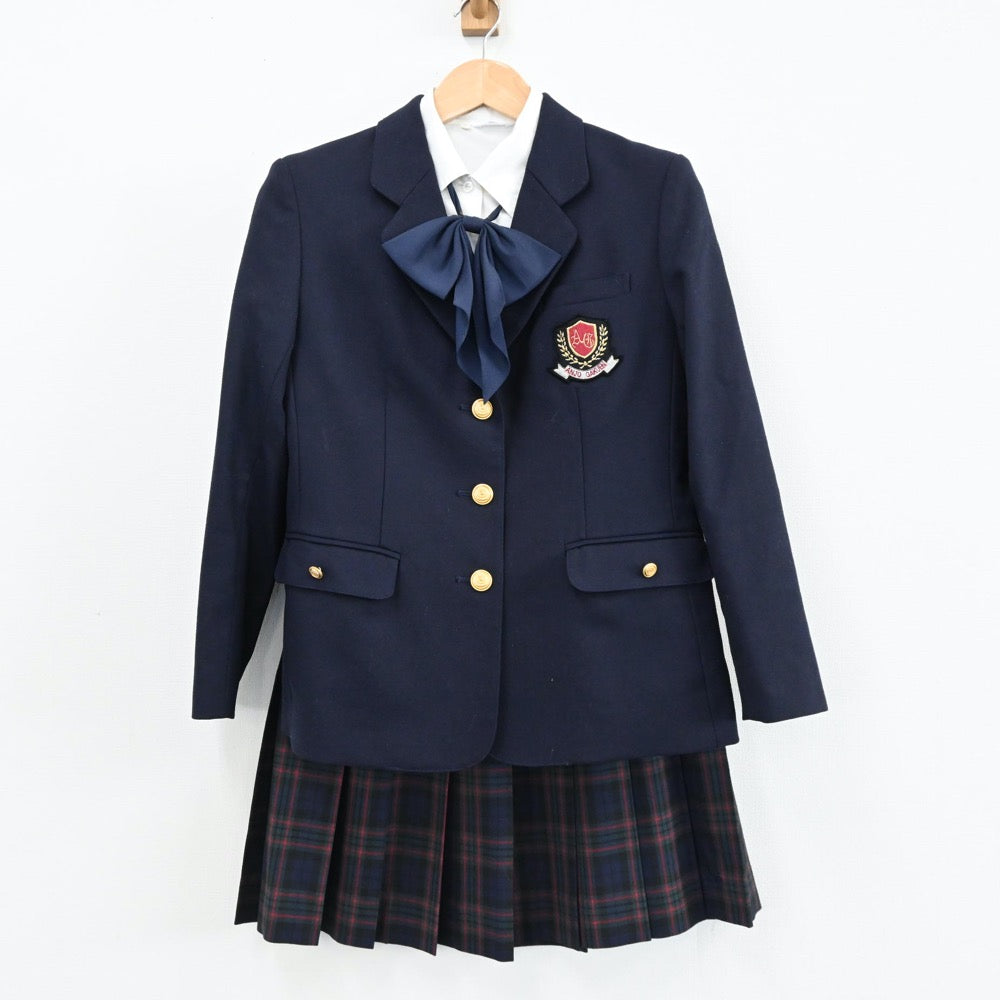 【中古】愛知県 安城学園高校 女子制服 5点（ブレザー・シャツ・スカート）sf004702