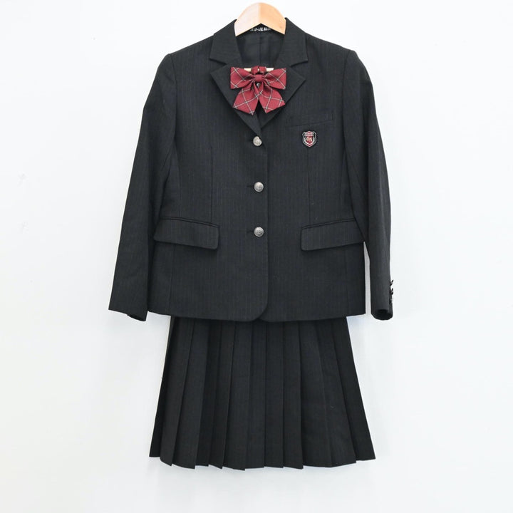 【中古】長野県 文化学園長野高等学校 女子制服 4点（ブレザー・ニット・スカート）sf004719