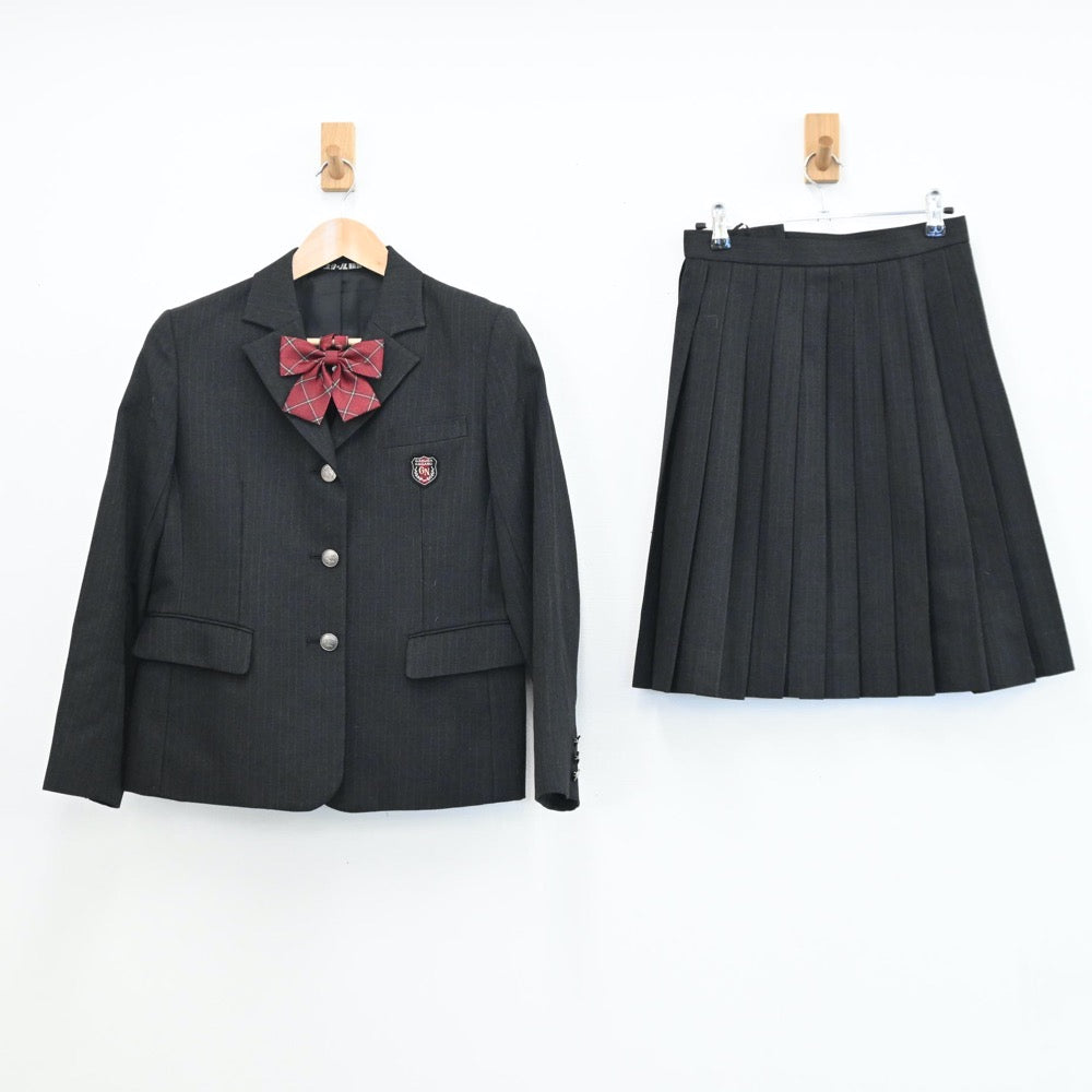 【中古】長野県 文化学園長野高等学校 女子制服 4点（ブレザー・ニット・スカート）sf004719