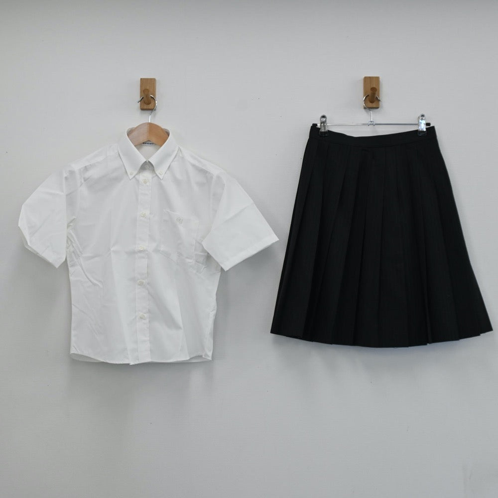 【中古】長野県 文化学園長野高等学校 女子制服 3点（シャツ・ニットベスト・スカート）sf004720