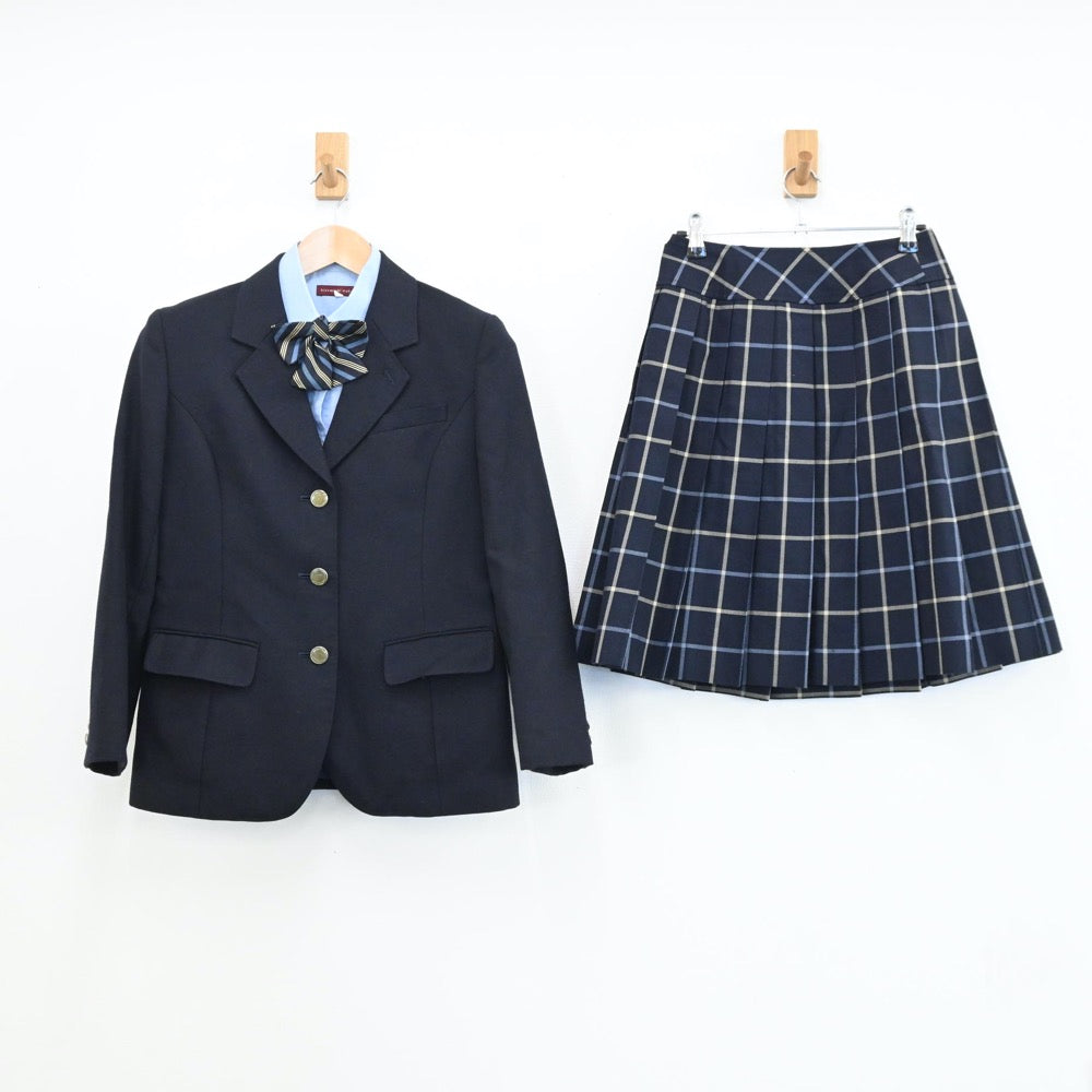 【中古】愛媛県 聖カタリナ女子高等学校 女子制服 4点（ブレザー・シャツ・スカート）sf004739