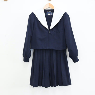 【中古】愛知県 南山中学校 女子制服 2点（セーラー服・スカート）sf004760