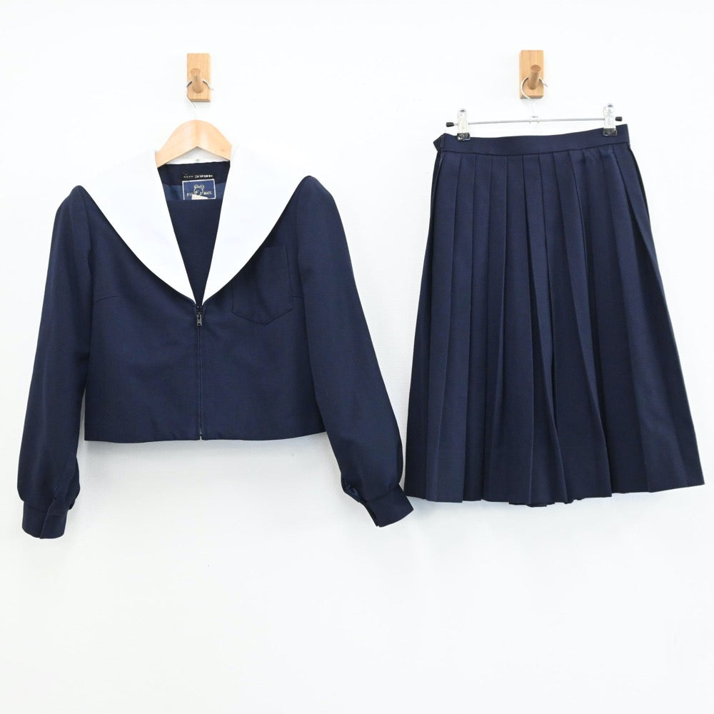 【中古】愛知県 南山中学校 女子制服 2点（セーラー服・スカート）sf004760