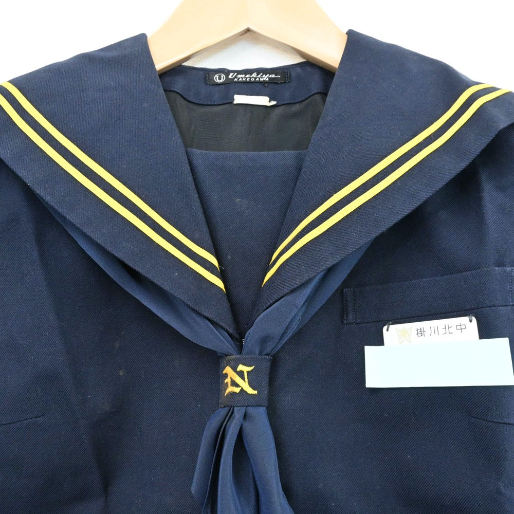 【中古】静岡県 掛川市立北中学校 女子制服 2点（セーラー服・スカート）sf004771