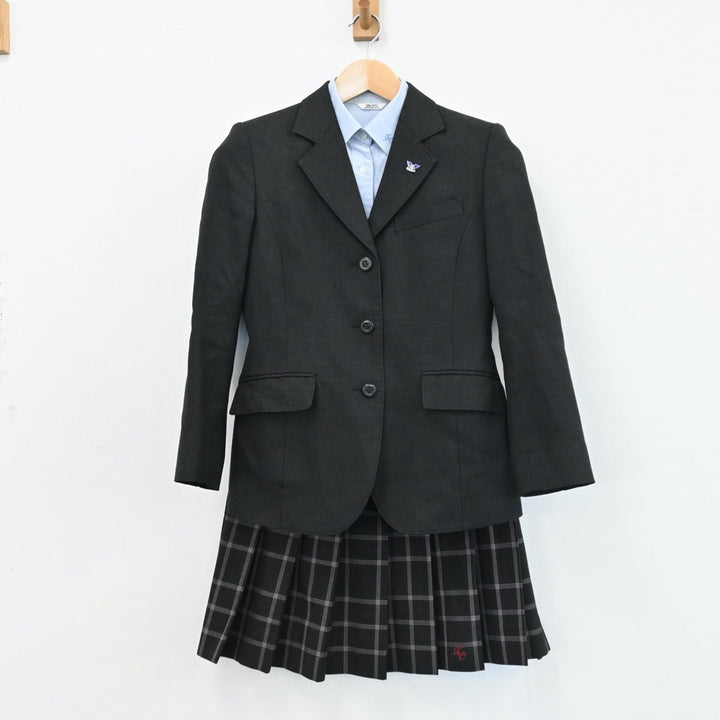 【中古】千葉県 千葉県立流山おおたかの森高等学校 女子制服 4点（ブレザー・シャツ・スカート）sf004775