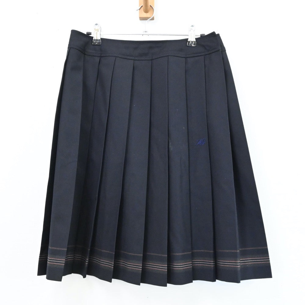 【中古】北海道 札幌市立北白石中学校 女子制服 4点（ブレザー・ニットベスト・スカート）sf004779