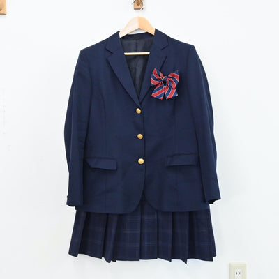 【中古】北海道 札幌東商業高等学校 女子制服 5点（ブレザー・スカート）sf004785