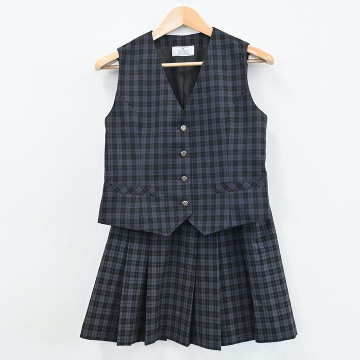 中古制服】神奈川県 津久井高等学校 女子制服 3点（ベスト