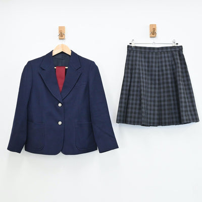 【中古】神奈川県 津久井高等学校 女子制服 3点（ブレザー・スカート）sf004793