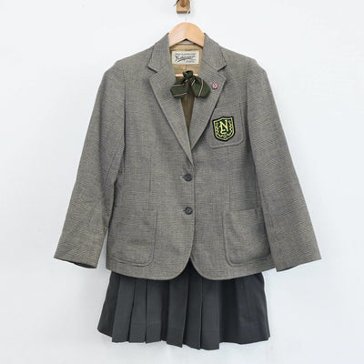 【中古】埼玉県 日本大学第二高校 女子制服 5点（ブレザー・ニット・ニット・スカート）sf004817