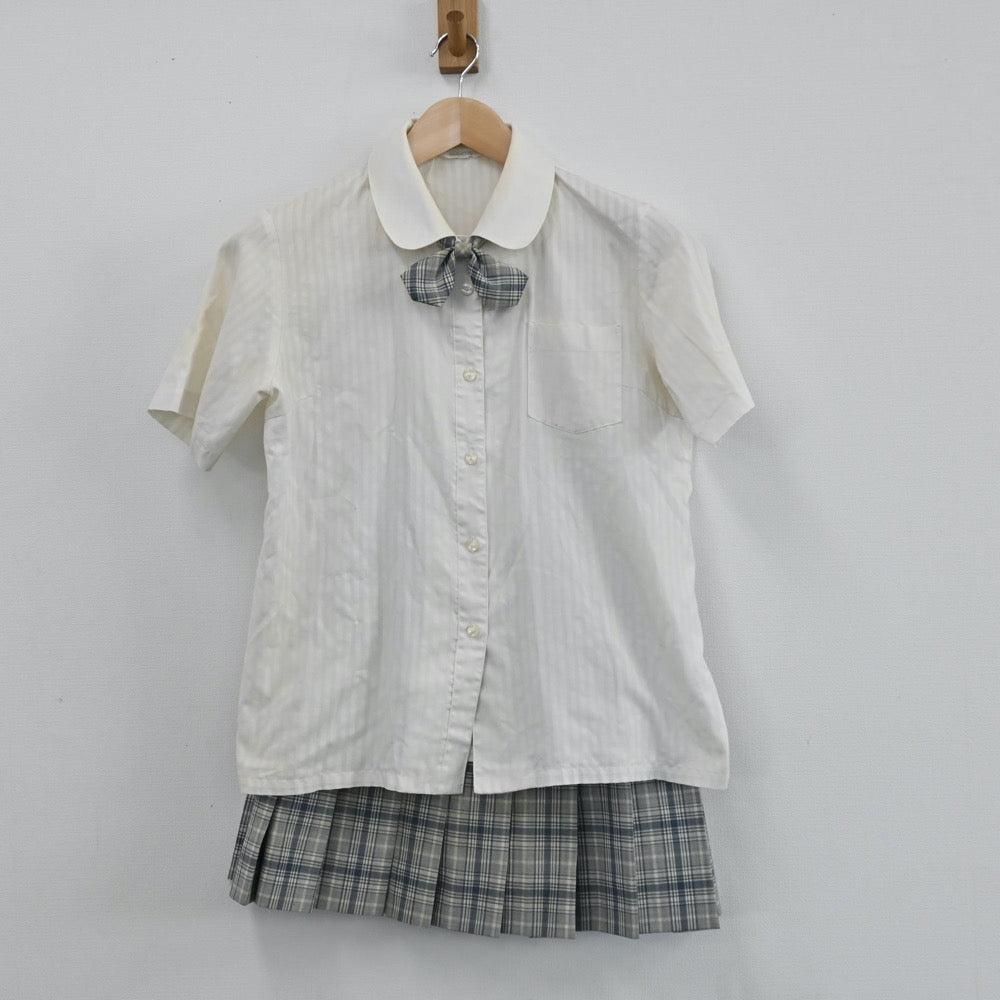 【中古】埼玉県 日本大学第二高校 女子制服 3点（シャツ・ニットベスト・スカート）sf004818