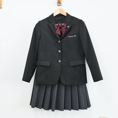 【中古】大阪府 高槻北高等学校 女子制服 4点（ブレザー・ニット・スカート）sf004823