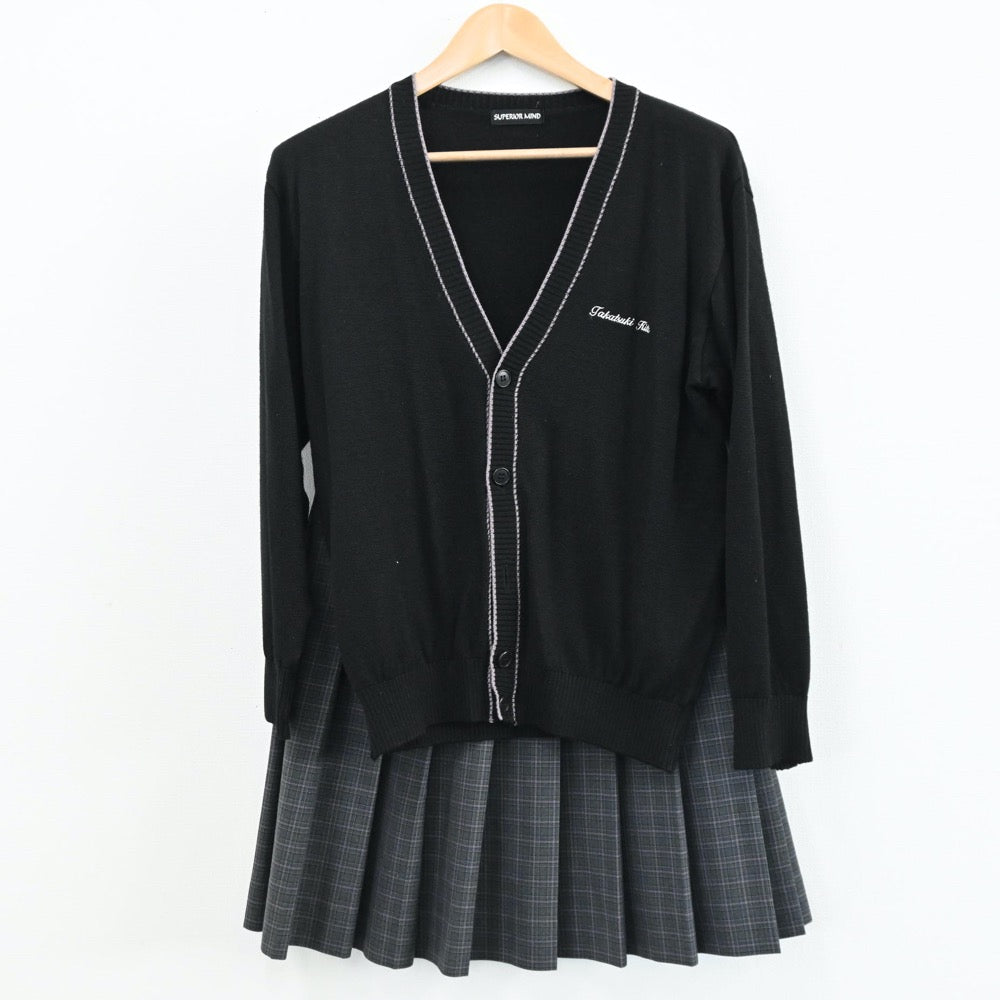 【中古】大阪府 高槻北高等学校 女子制服 4点（ブレザー・ニット・スカート）sf004823