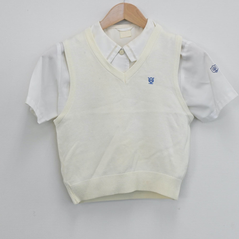 【中古】東京都 八雲学園中学校・高等学校 女子制服 3点（セーラー服・ニットベスト）sf004846