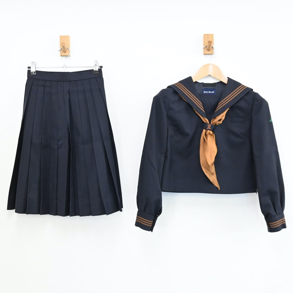 【中古】東京都 関東国際高等学校 女子制服 3点（セーラー服・スカート）sf004872