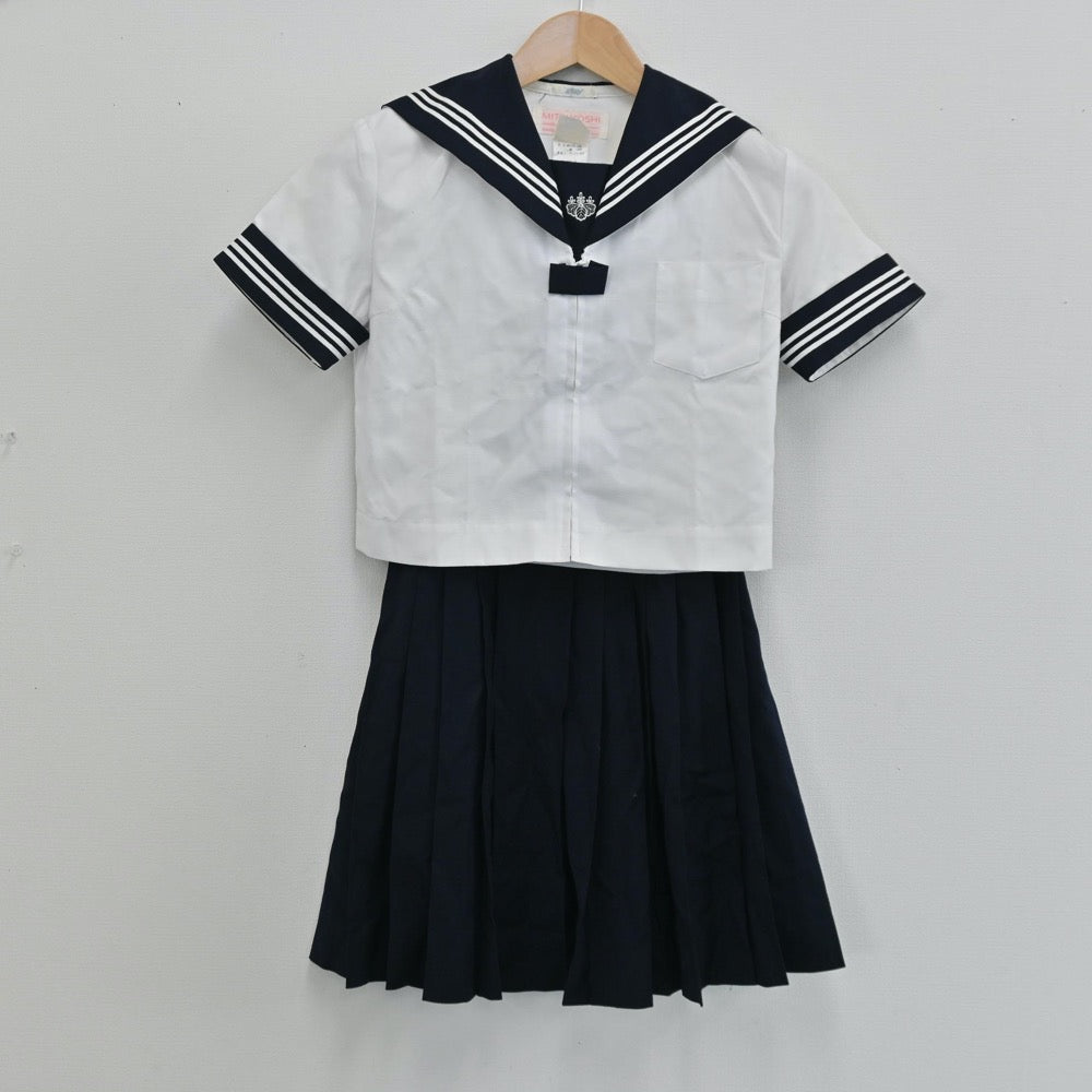 【中古】福岡県 杉森高等学校 女子制服 3点（セーラー服・スカート）sf004878