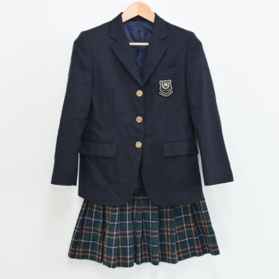 【中古】福岡県 杉森高等学校 女子制服 2点（ブレザー・スカート）sf004879