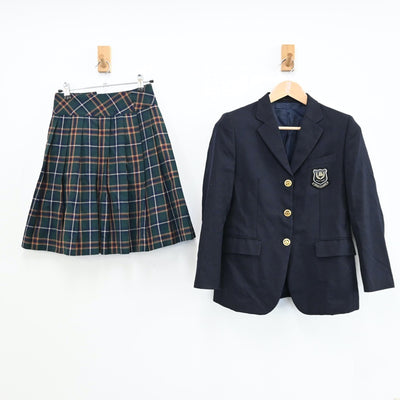 【中古】福岡県 杉森高等学校 女子制服 2点（ブレザー・スカート）sf004879