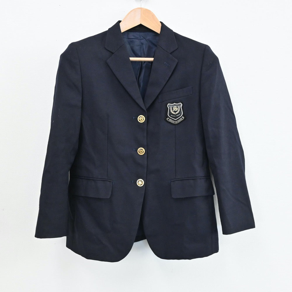 【中古】福岡県 杉森高等学校 女子制服 2点（ブレザー・スカート）sf004879