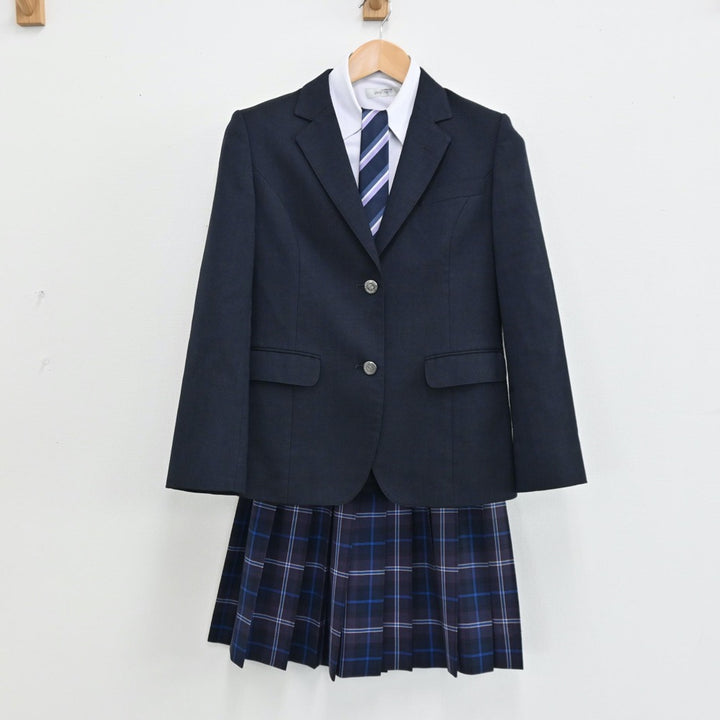 【中古】東京都 東京立正高等学校 女子制服 4点（ブレザー・シャツ・スカート）sf004884