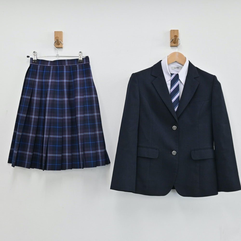 【中古】東京都 東京立正高等学校 女子制服 4点（ブレザー・シャツ・スカート）sf004884