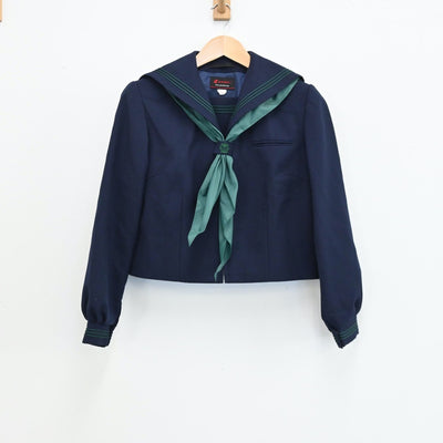 【中古】千葉県 国分寺台西中学校 女子制服 3点（セーラー服・ジャンパースカート）sf004908