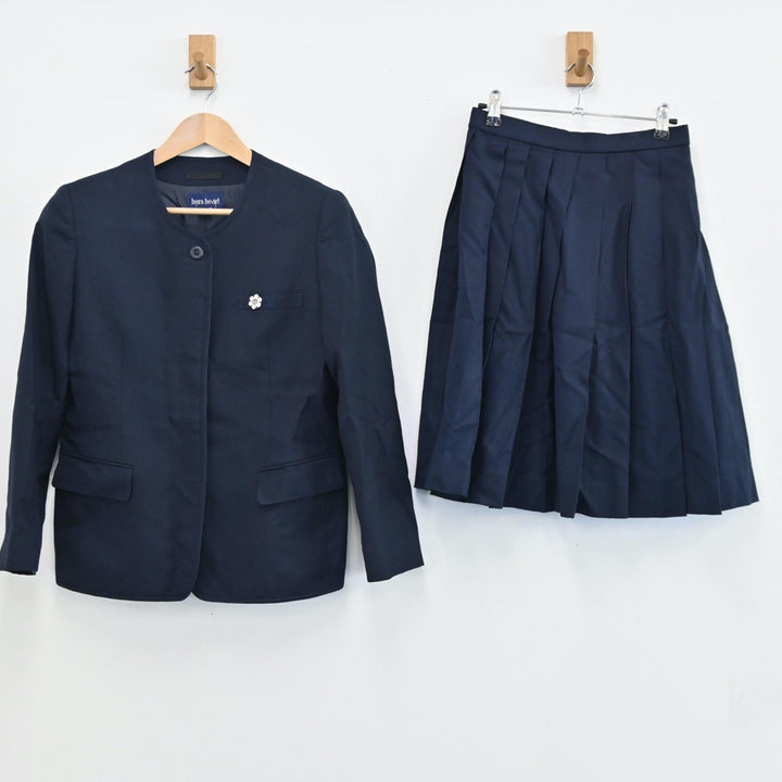 【中古】東京都 白鴎高等学校 女子制服 4点（ブレザー・ニット・スカート）sf004926