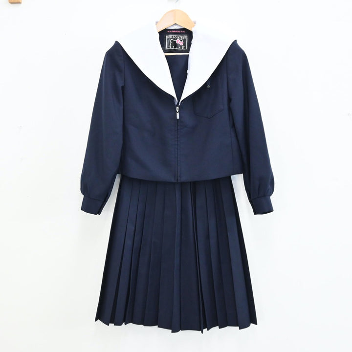 【中古】愛知県 名塚中学校 女子制服 3点（セーラー服・スカート）sf004942